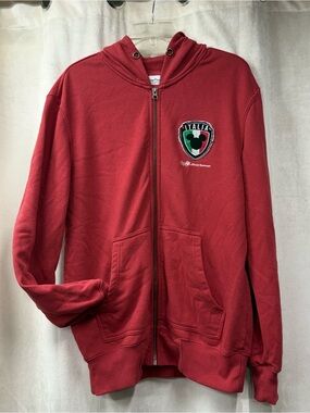 Disney Red Zip-Up Hoodie with Italia Patch